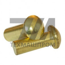 Заклепки латунные с полукруглой головкой 2 мм Л63 ГОСТ 10299-80