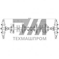 Распорки межфазные изолирующие типа РМИ на напряжение 110-220 кВ конструкция 1 2650x6800x1070 мм РМИ 100-110-H-П4-4