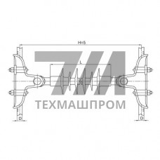 Распорки межфазные изолирующие типа РМИ на напряжение 10-35 кВ конструкция 2 465x235 мм РМИ 25-10-465-П1-3