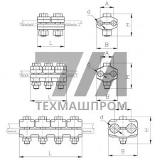 Плашечные зажимы типа ПА 12.3x14x0.62 мм ПА-3-2А