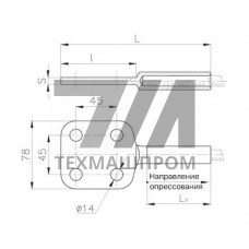 Аппаратные зажимы типа А4А 10.7x11.4x0.15 мм А4А-70Г-2