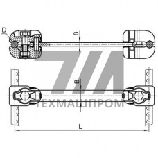 Распорки дистанционные типа РГИФ 400x13x16.8 мм РГИФ-0-400Г