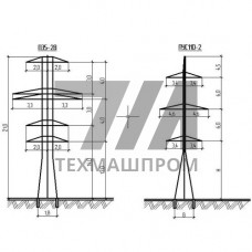 Промежуточные опоры для ЛЭП 1.5x11x1660 мм ПС35 Типовой проект 5778тм-т.3