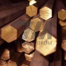 Медный шестигранник 10 мм М0 ГОСТ 1535-2006