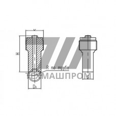 Бронзовый штуцер приварной 10x40 мм 556-01.102-3 (ИTШЛ.753066.010-02)