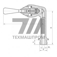 Кран для умывальников 20x5 мм 535-3М.40 (ИТШЛ.491711.002)