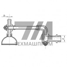 Кран поворотный со струей и сеткой 15x6 мм ВН 52-60-4 (ИТШЛ.491711.006)