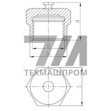 Бронзовая гайка-заглушка 10x100 мм 556-35.2512