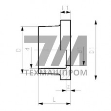 Винипласт втулка под фланец 100x16x66 мм НПВХ DIN EN ISO 1452-3