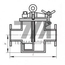 Сварная фланцевая проходная грязевая коробка стальная 100x0.25 мм 594-03.122-2 ОСТ 5.5423-80