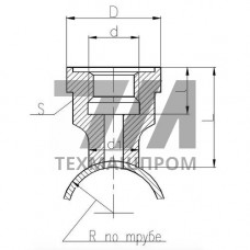 Приварыш на трубу под цапковую арматуру 10x30 мм