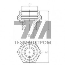 Ввертной штуцер переходный с цапковым концом 10x16 мм 556-03.368 ГОСТ 5890-78