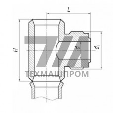 Штуцер ответвительный встык 10x160 мм БрАЖНМц9-4-4-1 ГОСТ 5890-78