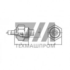 Бронзовое соединение штуцерно-торцевое накидное внахлестку 10x100 мм 556-01.072-3 (ИТШЛ.302615.088-02)