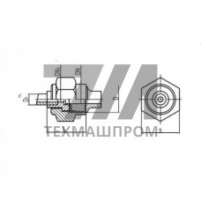 Бронзовое соединение штуцерно-торцевое накидное переходное внахлестку 10x100 мм 556-01.078-02 (ИТШЛ.302615.104-01)