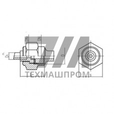 Стальное соединение штуцерно-торцевое накидное внахлестку 10x100 мм 556-01.069-10 (ИТШЛ.302615.085-09)