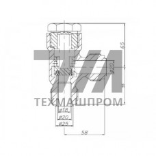 Клапан латунный невозвратный угловой штуцерный 522-35.1594