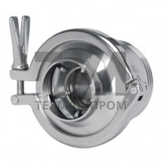 Тарельчатый обратный клапан резьба-сварка 100x100x140 AISI 304 DIN GS