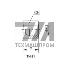 Накидная гайка TN81 и врезное кольцо TN88 10 мм TN81-10L