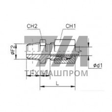 Штуцер ввертный с конической резьбой (ш-ш) TN93 12 мм 1-2