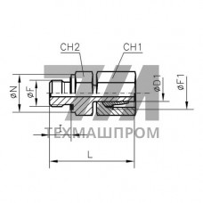 Штуцер ввертный с уплотнением (ш-г) TN126 GG-M 18 мм 27
