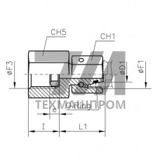 Соединение для манометра TN403 12 мм TN403-12L
