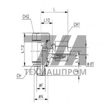 Угольник banjo с уплотнительным кольцом TN111GG M 10 мм TN111GG-10LM