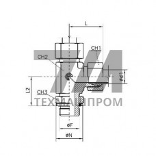 Тройник ввертной TN 516 10 мм 1-2