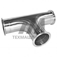 Оснащенный тройник clamp 100x104x119 мм AISI 304 DIN 11852