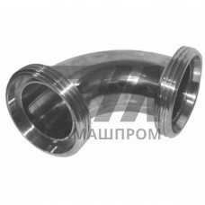 Оснащенный отвод резьба 100x104x130 мм AISI 304 DIN 11852