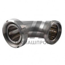 Оснащенный отвод резьба-гайка 100x100x130 мм AISI 304 DIN 11852