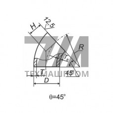 Отводы 45 в ВУС 100x102x10 мм 09Г2С ГОСТ 17375-2001