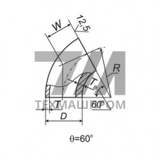 Отводы 60 в ВУС 100x102x10 мм 09Г2С ГОСТ 17375-2001
