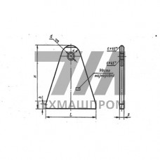 Приварные плавники блоков подвесок вертикальных стальных трубопроводов 0.49x80x142 мм 09Г2С МН 3954-62