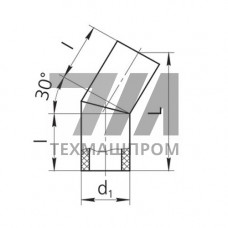 Оболочки на теплоизоляционные отводы 30 градусов 1000x1020x100 мм Сталь 20 ТУ 4937-002-61278130-2016