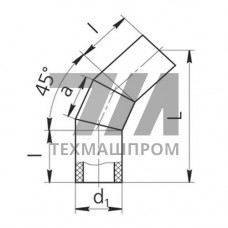 Оболочки на теплоизоляционные отводы 45 градусов 1000x1020x100 мм Сталь 20 ТУ 4937-002-61278130-2016