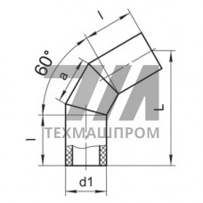 Оболочки на теплоизоляционные отводы 60 градусов 1000x1020x100 мм Сталь 20 ТУ 4937-002-61278130-2016