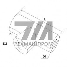 Теплоизоляционные равнопроходные тройники 108x100x108 мм НГ ГОСТ 17376-2001