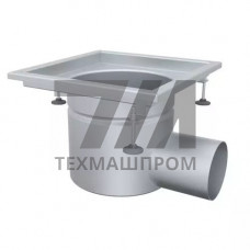 Нержавеющие трапы и трапоприямки с горизонтальным выпуском 330x303x150 мм